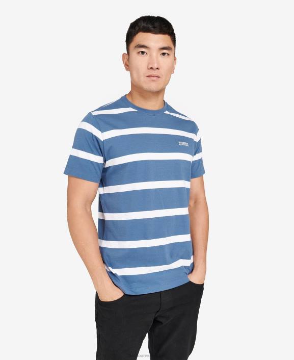 Men Blue Horizon Barbour Cobain Striped T-Shirt 40VB912