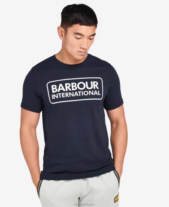 Men Classic Black Barbour Essential Large Logo T-Shirt 40VB882