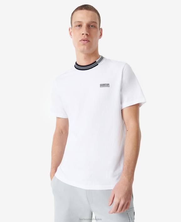 Men Classic White Barbour Darley T-Shirt 40VB818