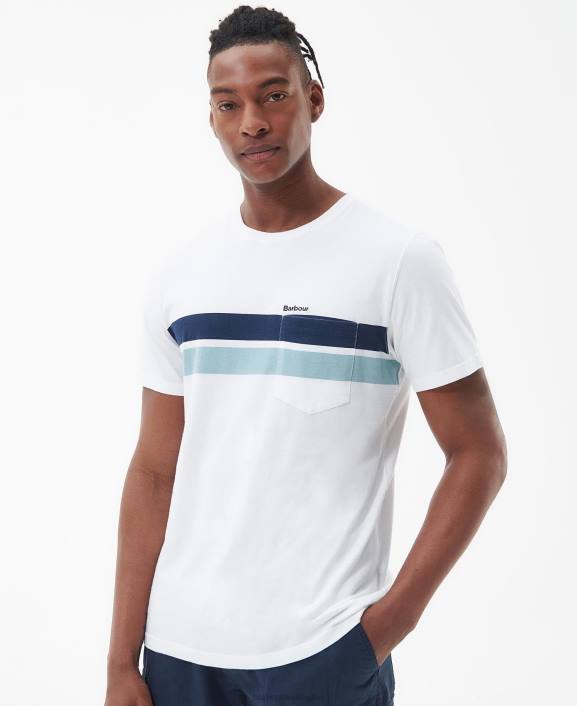 Men Classic White Barbour Tindale T-Shirt 40VB776