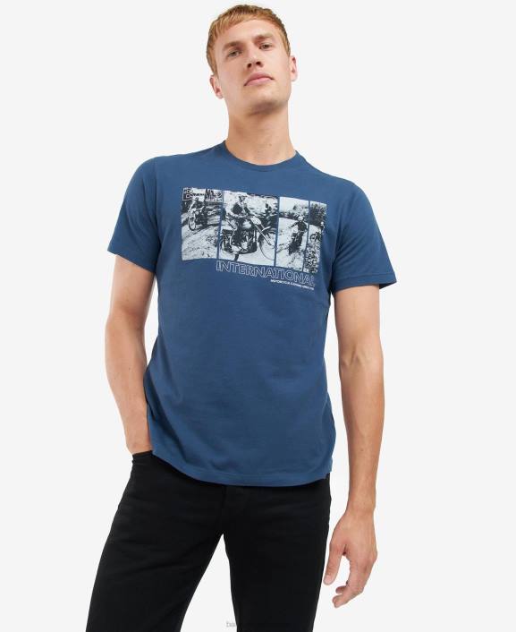 Men Insignia Blue Barbour Arter Graphic-Print T-Shirt 40VB938