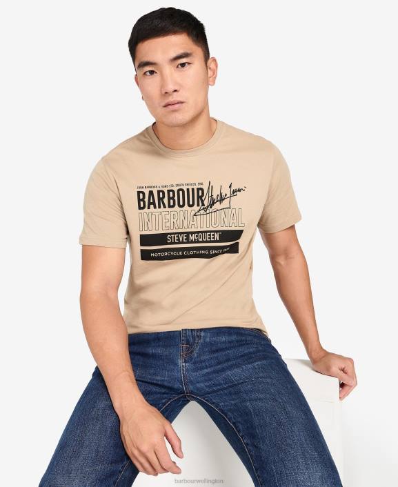 Men Insignia Blue Barbour Barry Graphic T-Shirt 40VB956