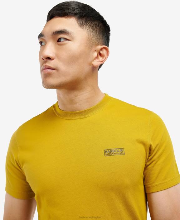 Men Mustard Bark Barbour Small Logo T-Shirt 40VB974