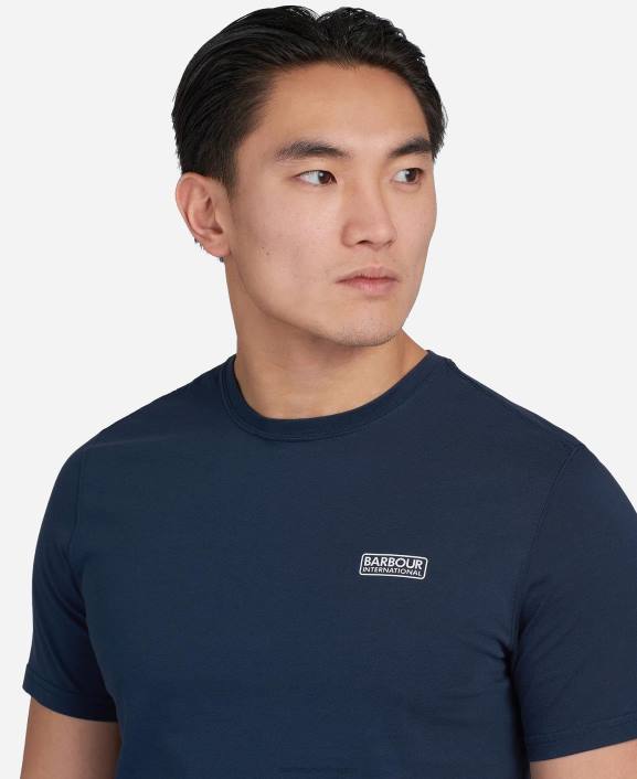 Men Navy Barbour Essential Small Logo T-Shirt 40VB874