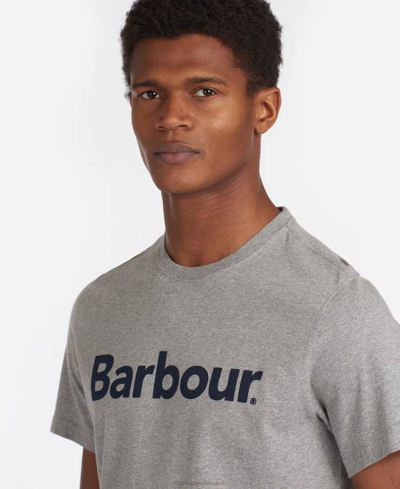 Men New Navy Barbour Logo T-Shirt 40VB779