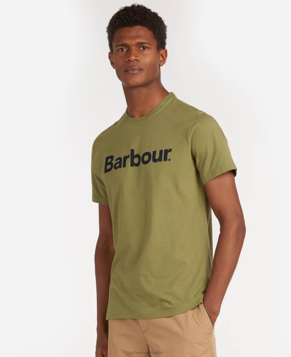 Men New Navy Barbour Logo T-Shirt 40VB822