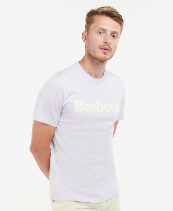 Men Pink Salt Barbour Logo T-Shirt 40VB959