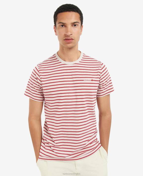 Men Powder Blue Barbour Dent Striped T-Shirt 40VB832