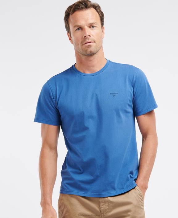 Men Sky Barbour Garment Dyed T-Shirt 40VB862