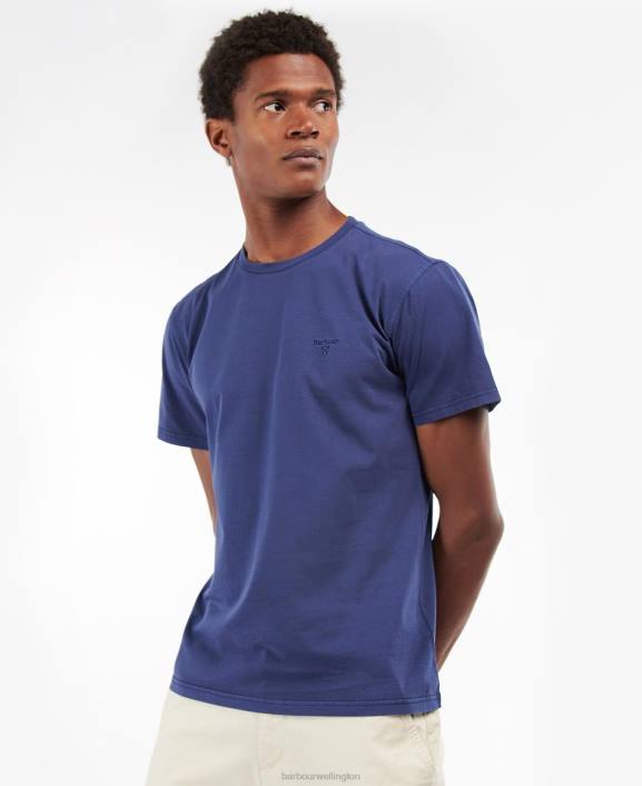 Men Sky Barbour Garment Dyed T-Shirt 40VB884