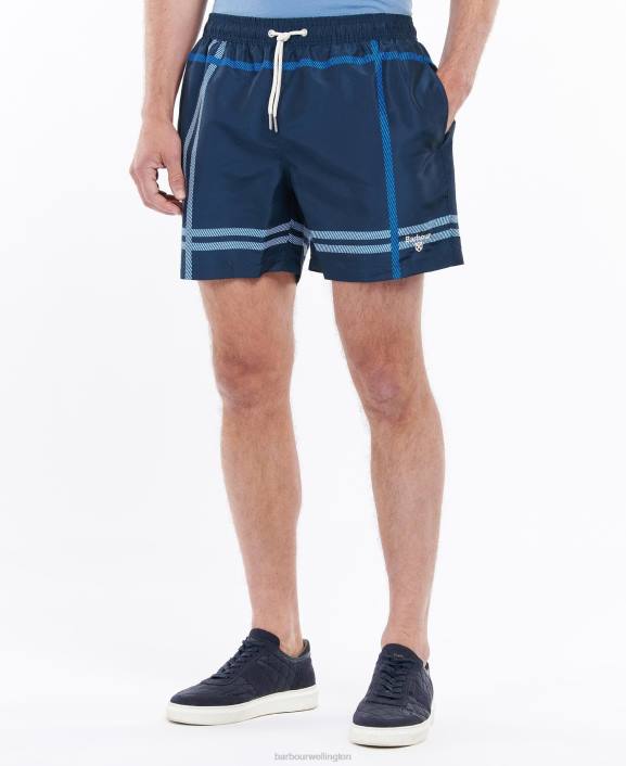 Men Navy Barbour Blaine Swim Shorts 40VB1216