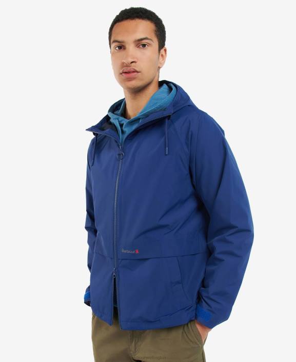 Men Inky Blue Barbour Pockle Waterproof Jacket 40VB180