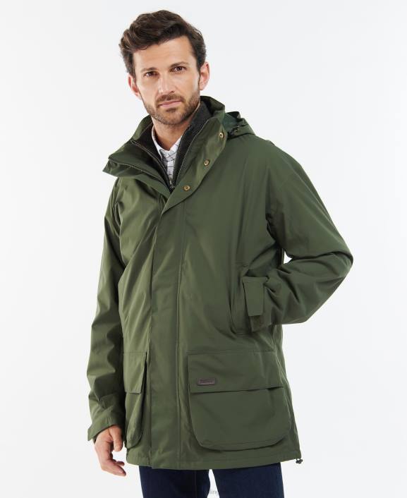 Men Olive Barbour Swinton Jacket 40VB185