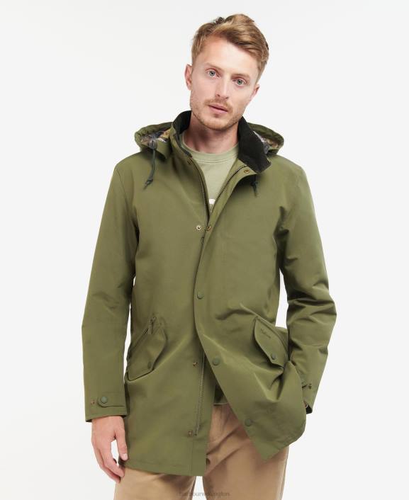 Men Seaweed Barbour Waterproof Chelsea Waterproof Mac 40VB216