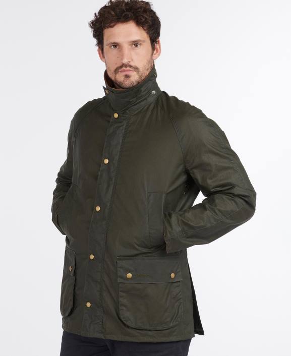 Men Archive Olive Barbour Lightweight Ashby Waxed Jacket 40VB17