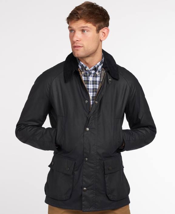 Men Black Barbour Ashby Wax Jacket 40VB5