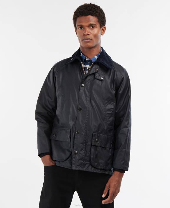 Men Black Barbour Bedale Wax Jacket 40VB19