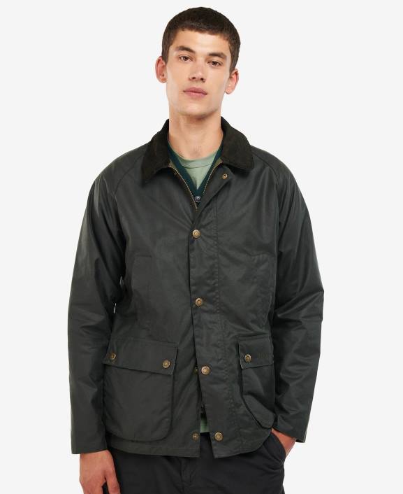 Men Classic Navy Barbour Ambleton Waxed Jacket 40VB45