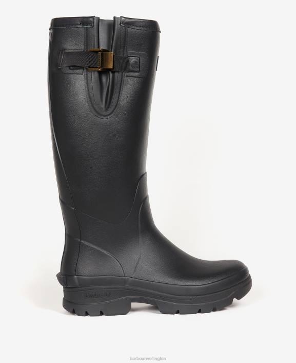 Men Black Barbour Tempest Wellingtons 40VB1357