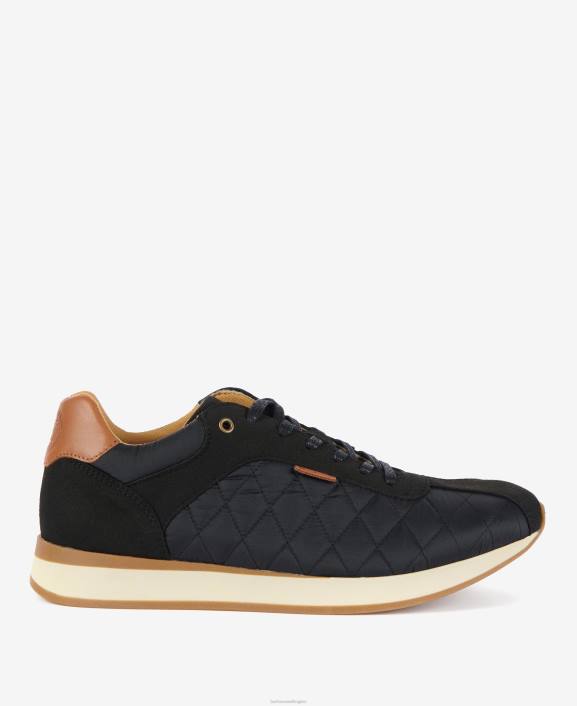 Men Classic Navy Barbour Seth Diamond-Quilted Trainers 40VB1322