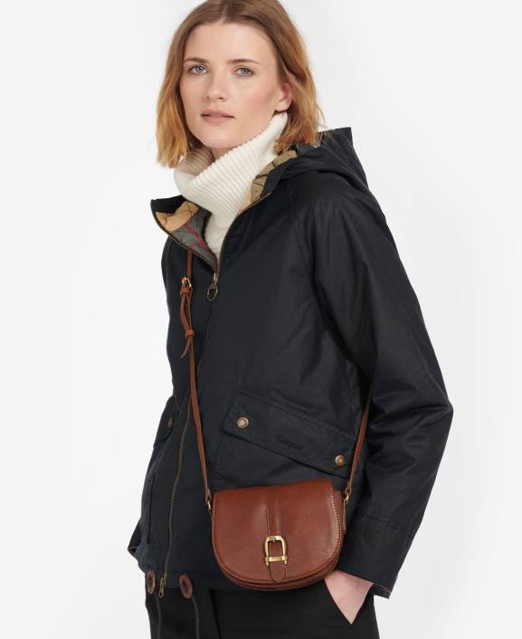 Women Brown Barbour Tasche Laire Leder Saddle 40VB2384