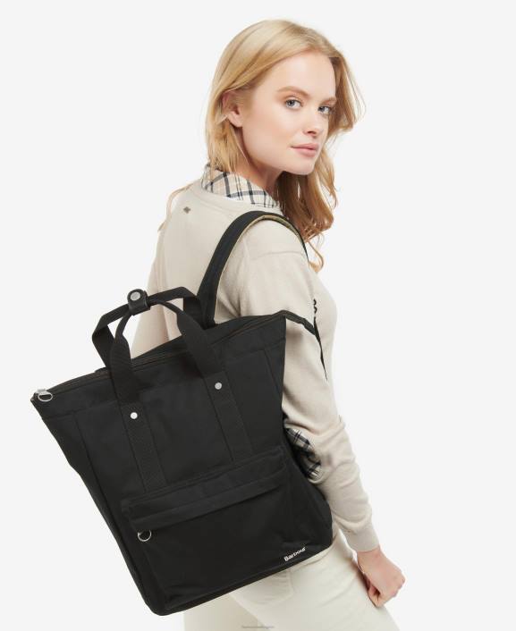 Women Classic Black Barbour Olivia Backpack 40VB2385