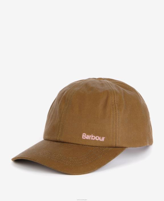 Women Sand Barbour Belsay Waxed Sports Cap 40VB2437