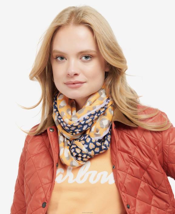 Women Papaya Barbour Animal Print Scarf 40VB2455