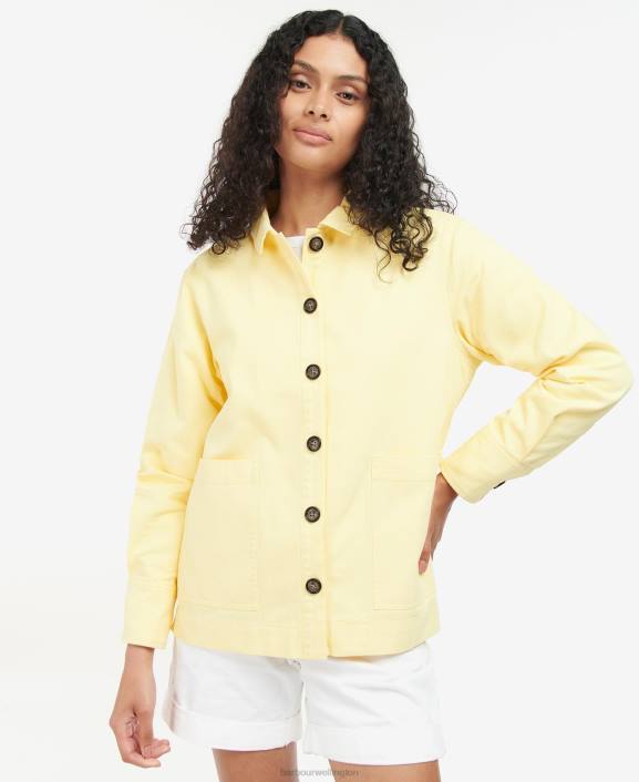 Women Buttermilk Barbour Leilani Overshirt 40VB1612