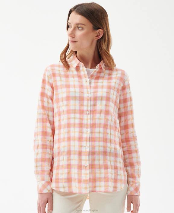 Women Hibiscus Check Barbour Shoreline Shirt 40VB1587