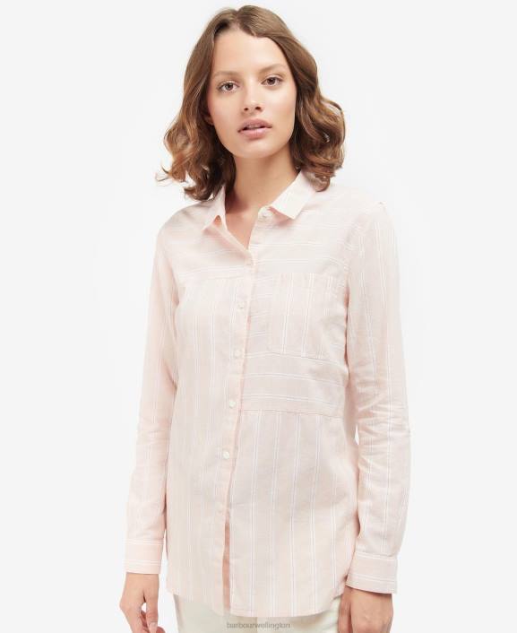 Women Light Peach Barbour Beachfront Shirt 40VB1636