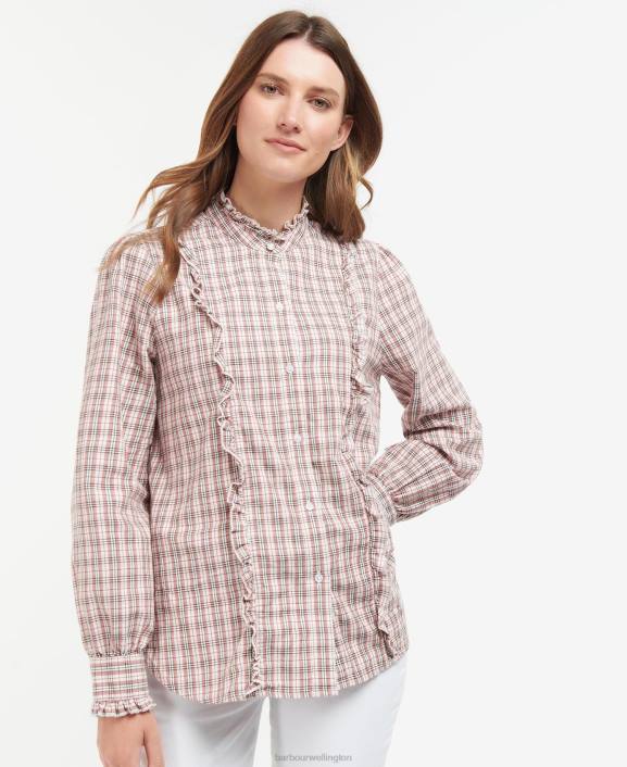 Women Multi Check Barbour Fieldrose Shirt 40VB1625