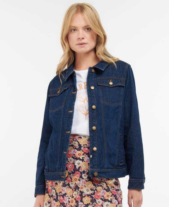 Women Indigo Barbour Adria Denim Jacket 40VB1588