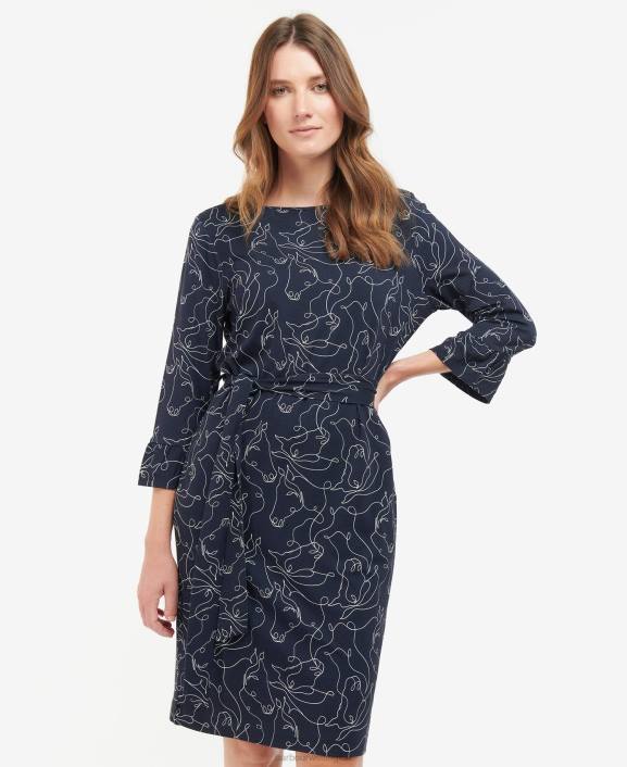 Women Classic Multi Barbour Marlowe Dress 40VB1853