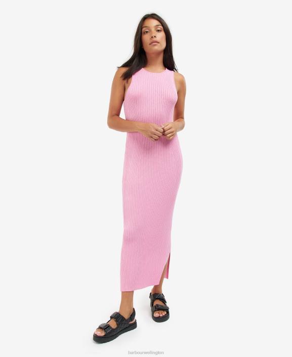 Women Pink Crush Barbour Silvestro Knit Dress 40VB1867