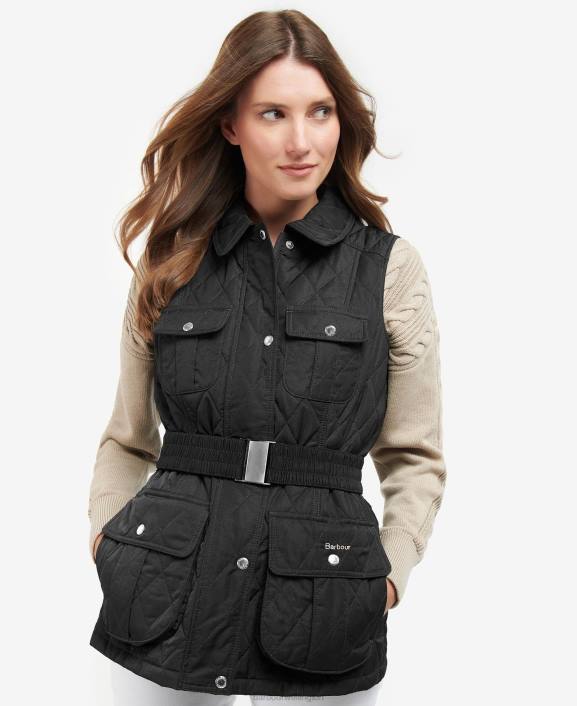 Women Light Sand/Dress Barbour Belted Defence Gilet 40VB1553