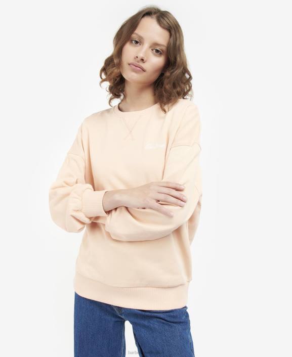 Women Light Peach Barbour Kenmore Jumper 40VB2023