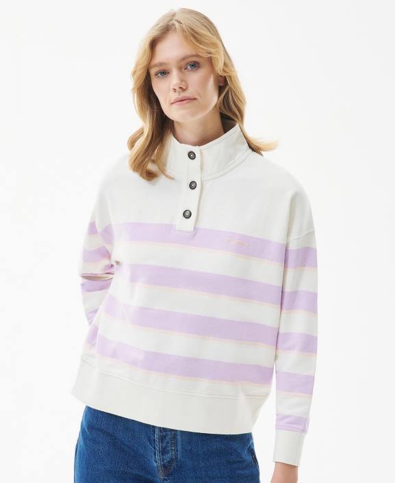 Women Multi Stripe Barbour Snapdragon Sweatshirt 40VB1989