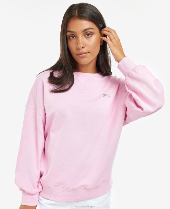 Women Pink Lemonade Barbour Rossin Sweatshirt 40VB1993