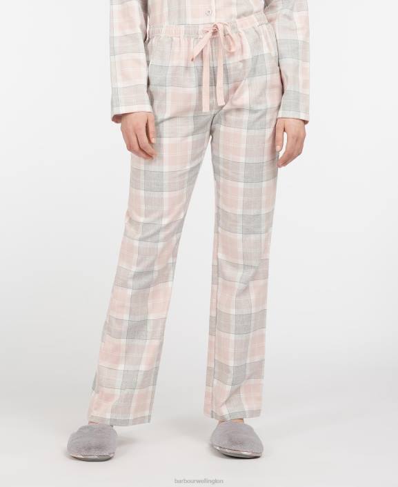 Women Pink Tartan Barbour Nancy PJ Trousers 40VB2036