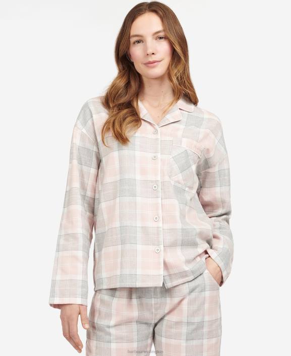 Women Pink Tartan Barbour Schlafanzug-Set Ellery 40VB2038