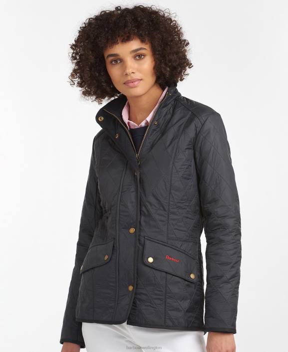 Women Black Barbour Cavalry Polarquilt Jacket 40VB1400