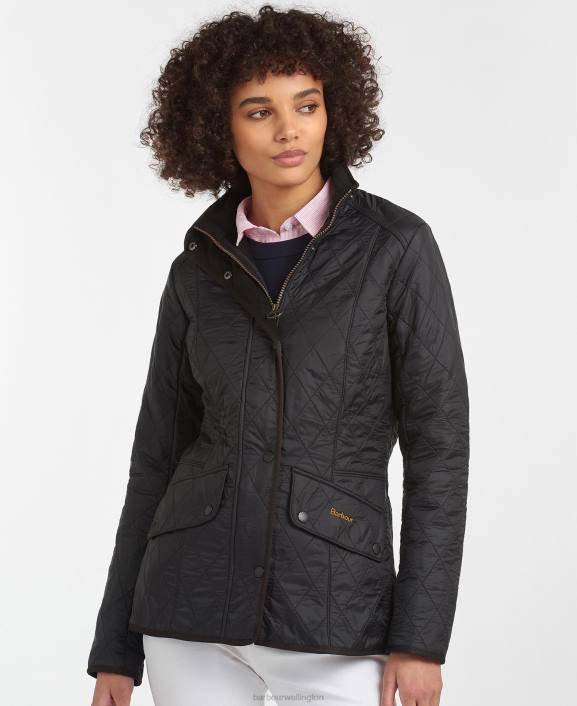 Women Black Barbour Cavalry Polarquilt Jacket 40VB1405