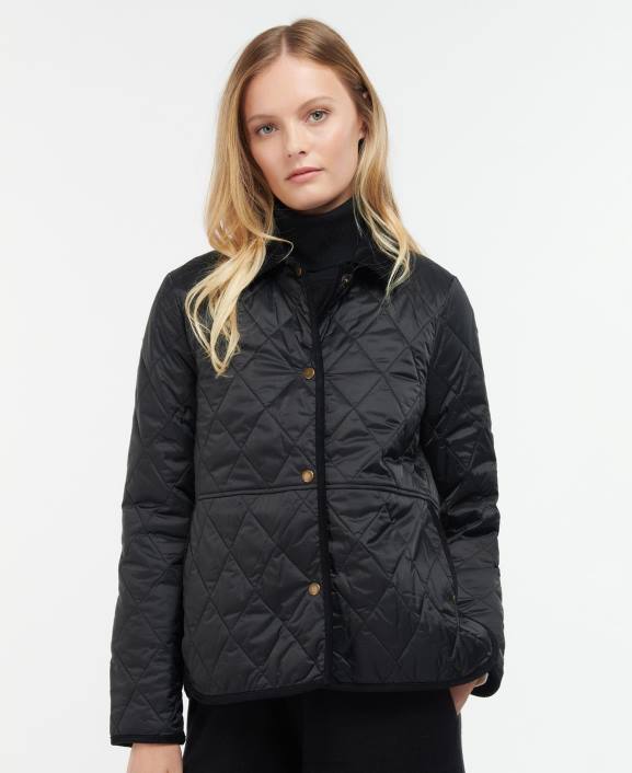 Women Black Barbour Clydebank Quilted Jacket 40VB1486