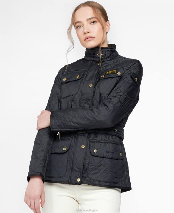 Women Black Barbour International Polarquilt Jacket 40VB1441