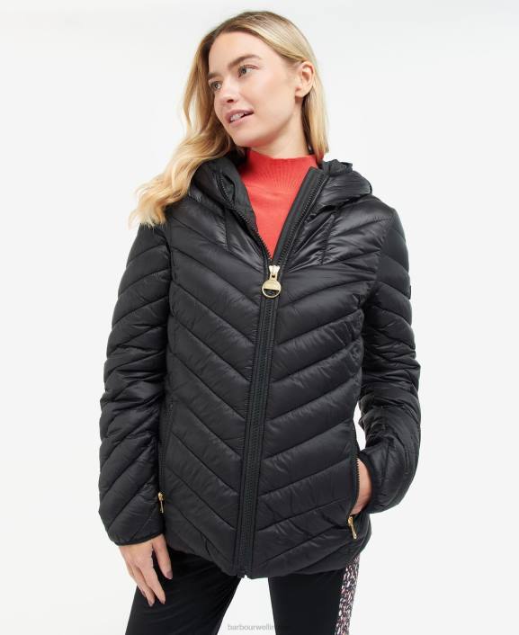 Women Classic Black Barbour Cosford Quilted Jacket 40VB1487