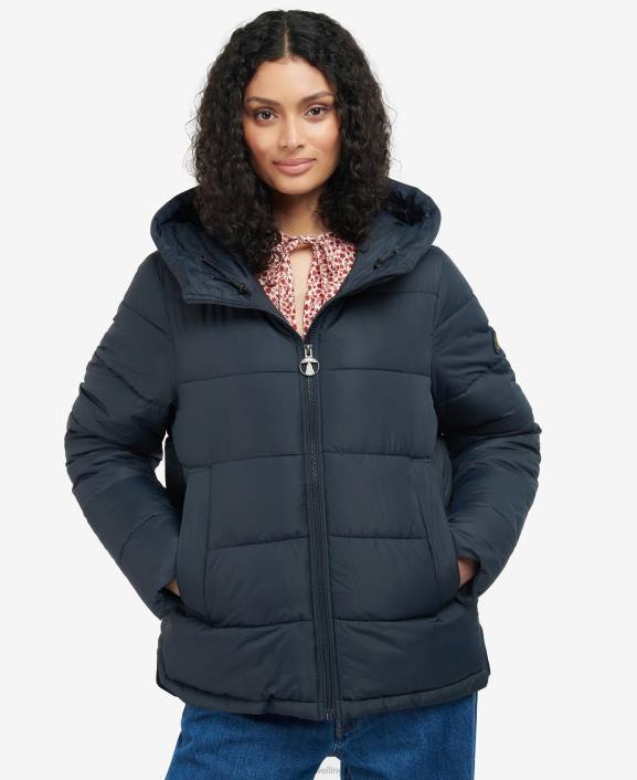 Women Dark Navy Barbour Saunton Quilted Jacket 40VB1446