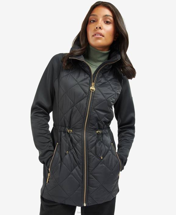 Women Midnight Green Barbour Jensons Quilted Jacket 40VB1489