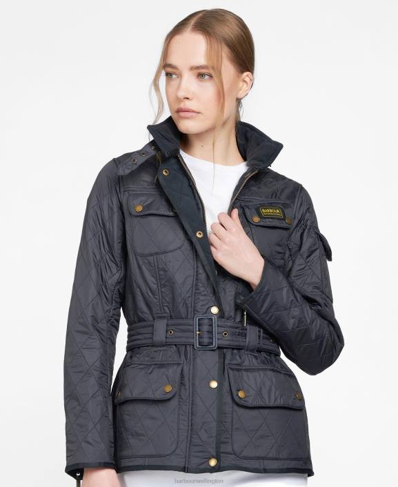 Women Navy Barbour International Polarquilt Jacket 40VB1436