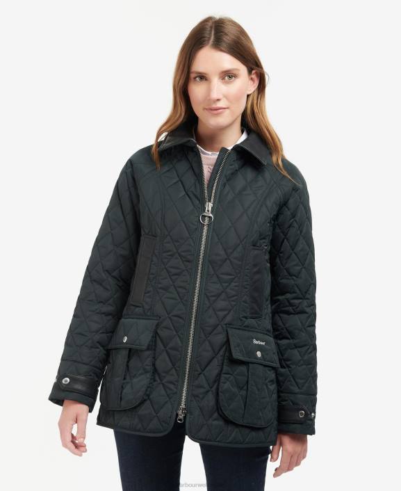 Women Olive/Ancient Barbour Premium Beadnell Quilted Jacket 40VB1481